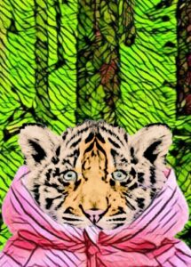 Illustration for Somewhere in Eastern Europe, a Tiger Hides in a Puffy Jacket